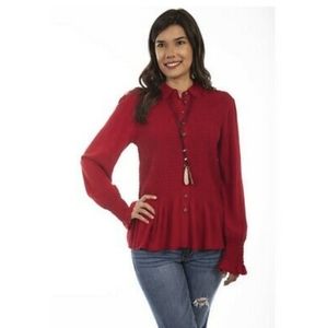 Scully Long Sleeve Peplum Blouse
